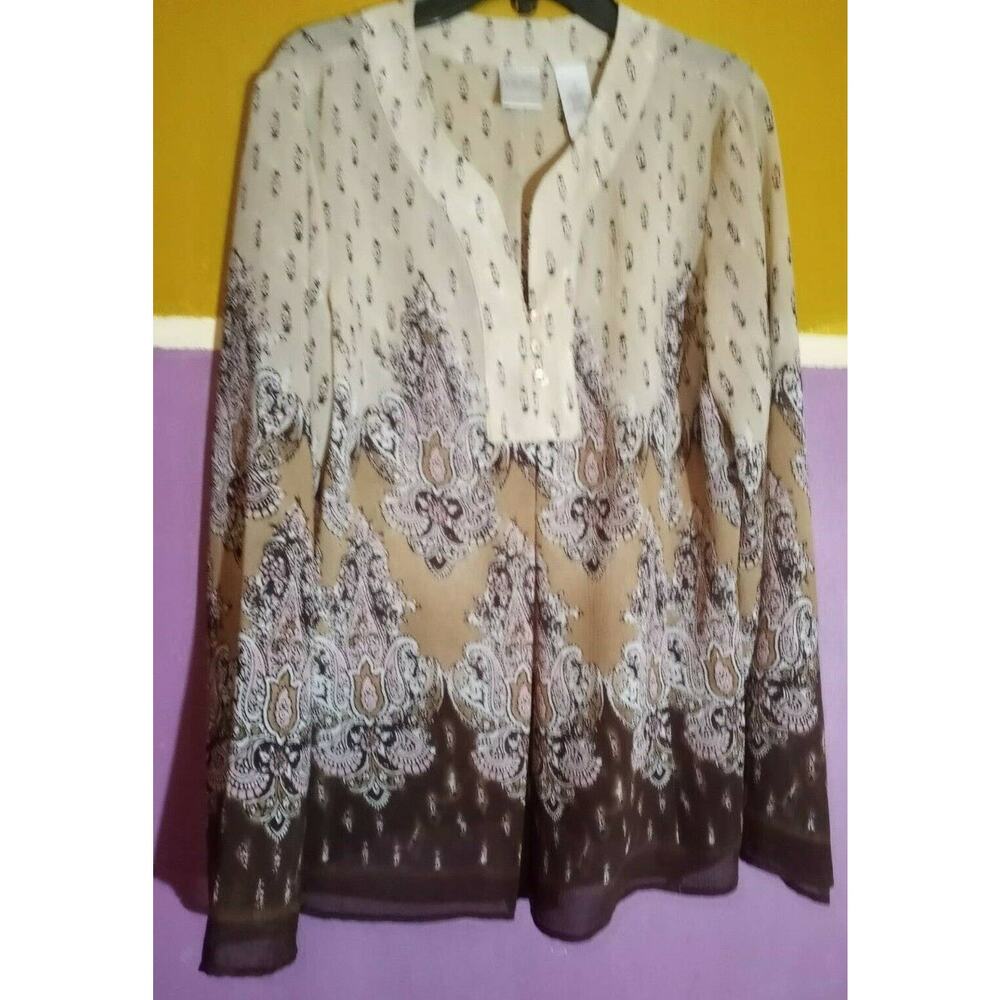 Emma James, Liz Claiborne Blouse size 10 Paisley Tunic